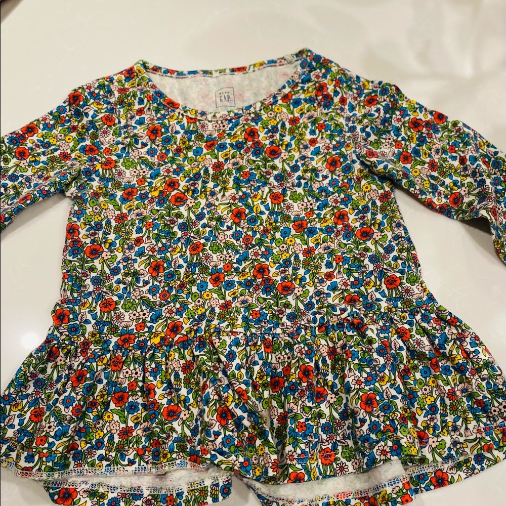 Baby gap girls floral shirt